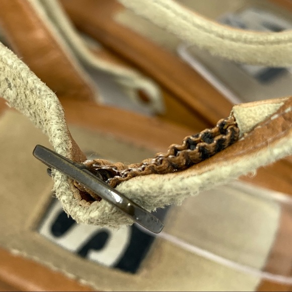 VTG Y2K Victorias Secret Allie Square Toe Wood Platform Clog Sandal 8 Bohemian - Picture 9 of 16